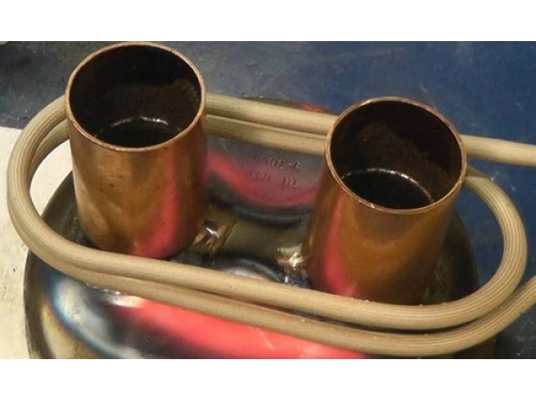 Flat copper and pipe high frequency brazing 