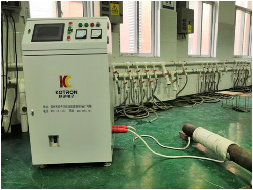 Pipeline preheating and air-cooling induction heating equipment