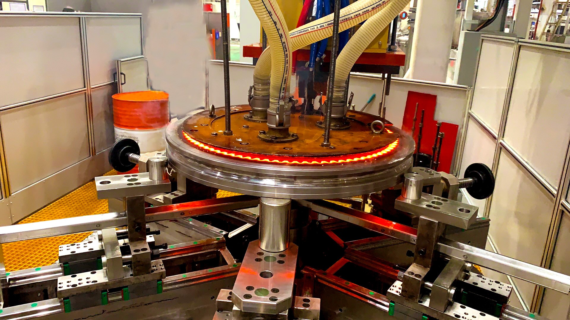 80KW and 250KW induction heating machine for metal surface hardening heat treatment such as shafts, hub rings and steel bars