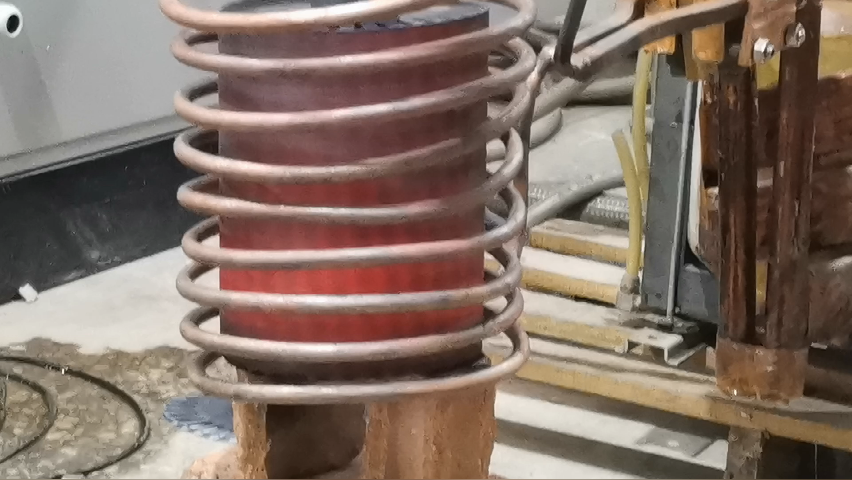 Motor rotor induction heating machine