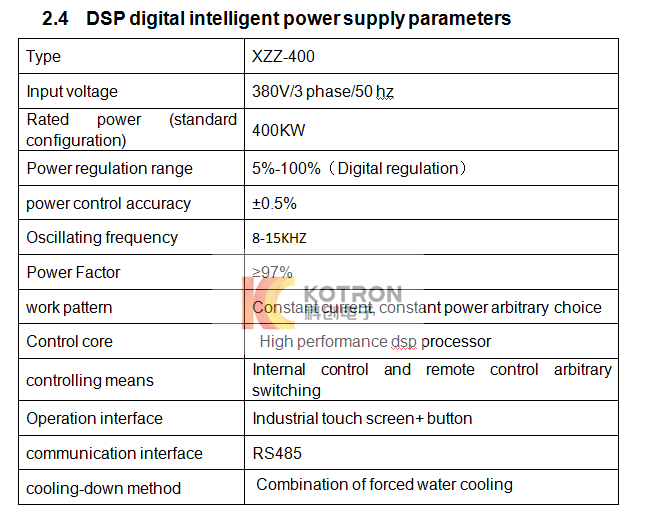 DSP 400KW induction heating machine for engine rotor welding or brazing