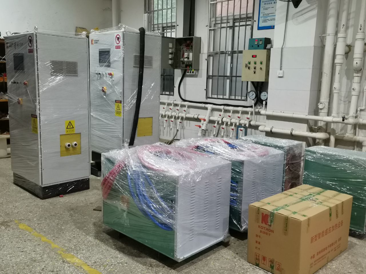 XZZ-250KW medium frequency and XZG-80KW high-frequency induction hardening machines are Ready for Transportation