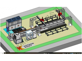 Concrete pump tube automatic quenching production line