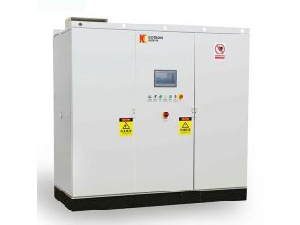 Машины индукционного нагрева мощностью 80 кВт и 250 кВт для термообработки металлических поверхностей, таких как валы, кольца ступиц и стальные прутки